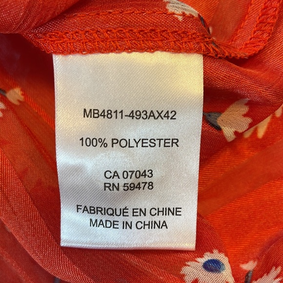 NWT! Rachel Zoe Pleated Sleeveless Floral Blouse - Picture 6 of 6